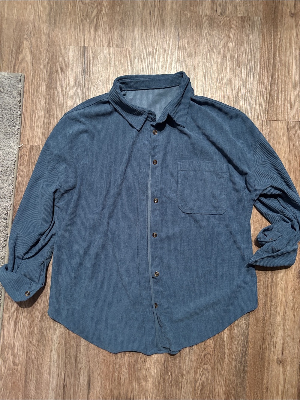 💛2 for $15! Relaxed Blue Women's Button-Down Shirt
